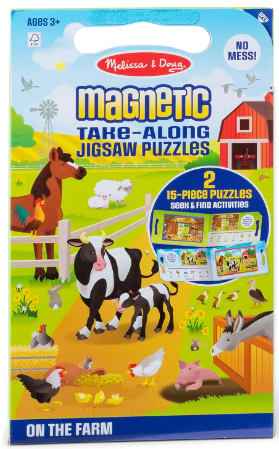 These screen free magnetic puzzles keep the kids entertained when you're busy!