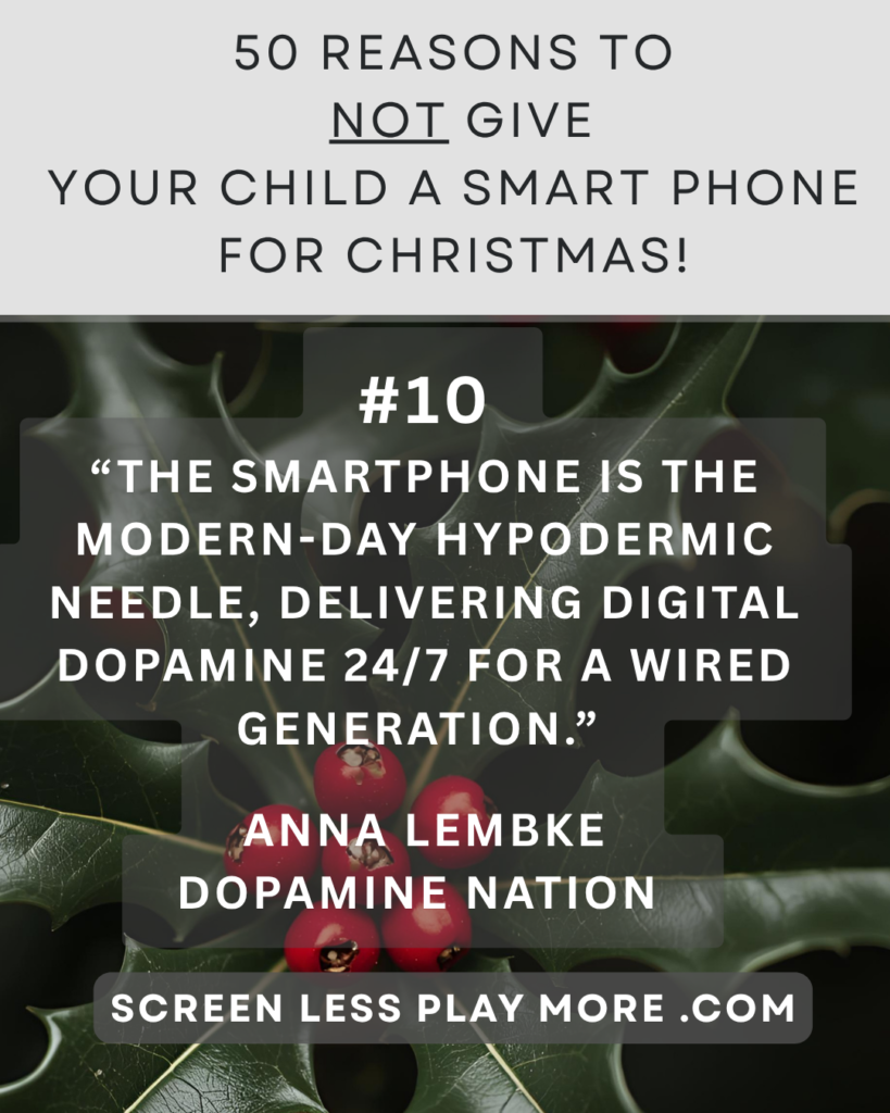 Should I get my kid a phone, when should you get your kid a phone, a child's first cell phone, guide for parents, parenting, appropriate age to introduce a mobile device, what age should kids get a phone and why, screen time dilemma, when should kids get their first phone, cellphones and devices, guide for caregivers, smartphones aren't safe for kids under 13, wait until 8th, ok to delay, appropriate age for a smart phone, no phone until 16, gift guide, gifts for tweens, Christmas gifts for kids, screenless, Play More, kids and tech