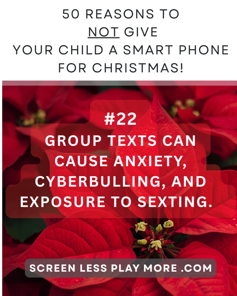 Should I get my kid a phone, group texts can cause anxiety and cyber bullying and exposure to sexting