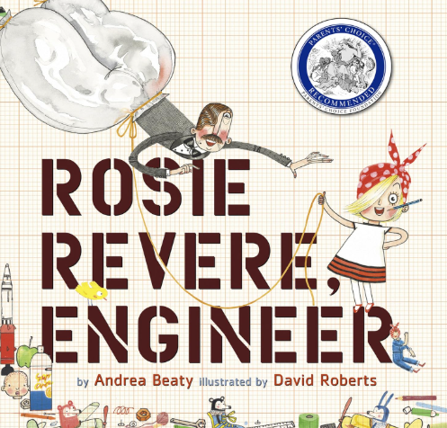 Rosie Revere engineer, OpenDyslexic, picture books for kids who don't like to read, dyslexia friendly picture books